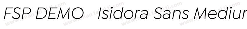 FSP DEMO   Isidora Sans Medium Regu字体转换